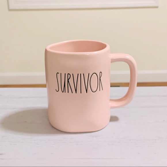 Rae Dunn pink Survivor mug